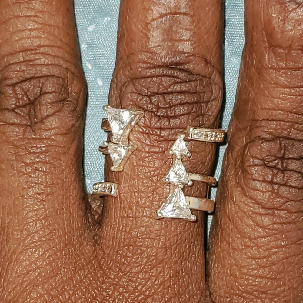 💥SALE 3 for $35💥 Contemporary SILVER CZ Ring